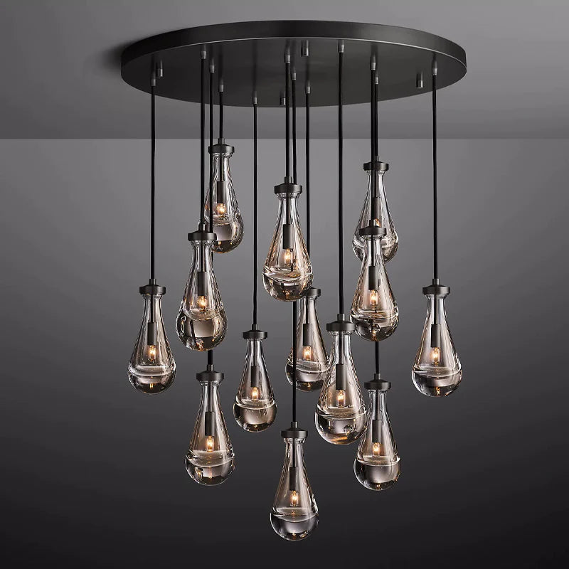 RAINDROP Drew Round 13-Light Chandelier For Living Room