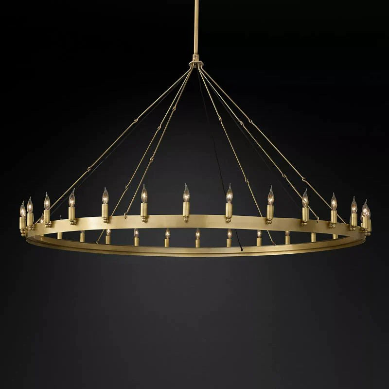Camino Vintage Candelabra Round Chandelier 63"