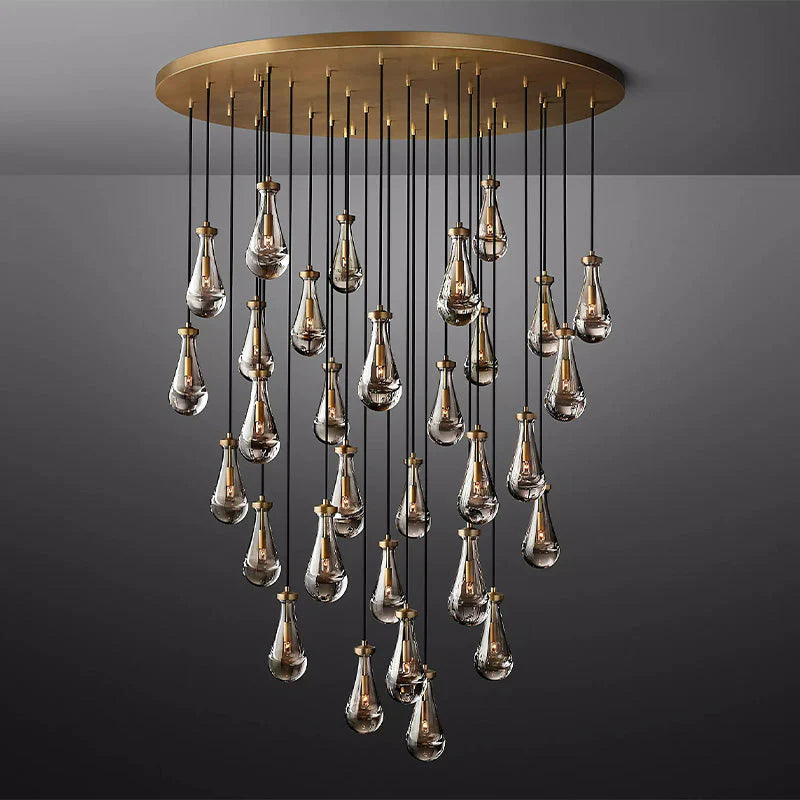 Raindrop Round Chandelier 60"