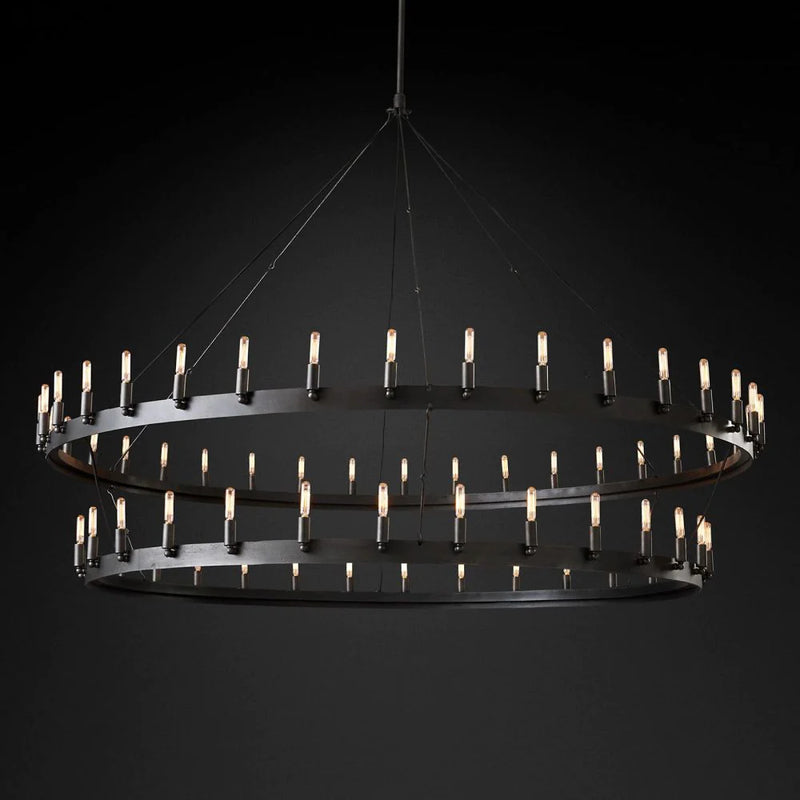 Camino Vintage Filament 2-Tier Round Chandelier