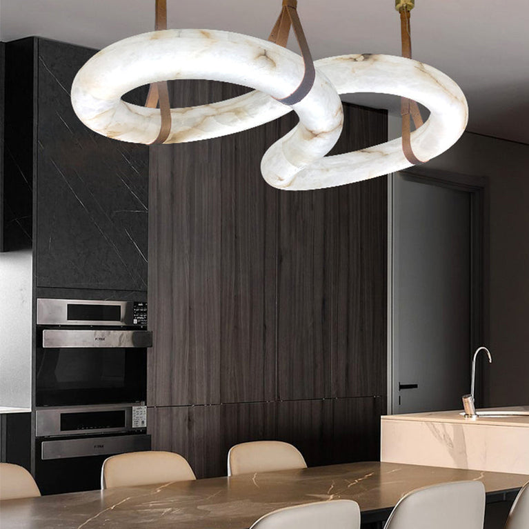 Oslo Designer Inspired Contemporary Nordic Alabaster Pendant Light