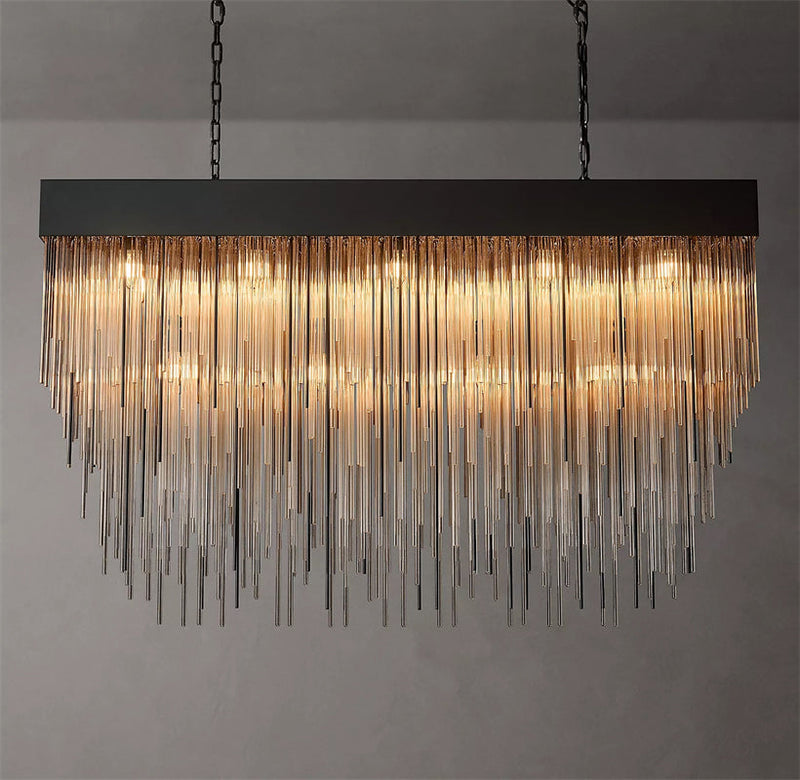 Whitely Square Chandelier 54'', Luxury Home Decor Lamp