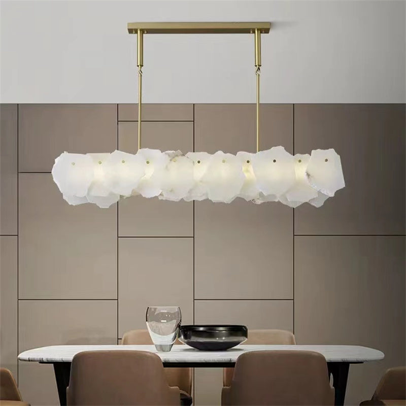 Modern August Marble Linear Chandelier