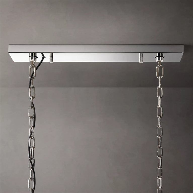 Harlowe Calcite Rectangular Chandelier 42" for Bedroom, Dinning room
