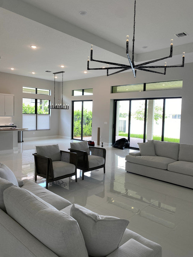 Thaddeus Round Chandelier 60'', Contemporary Chandelier Bedroom