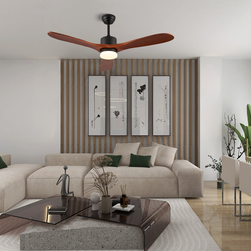 Maeve 52hhhhVintage Smart Ceiling Fan  APP-Controlled. LED dimming fan chandelier