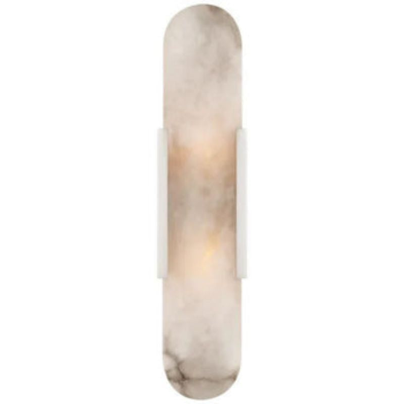 Alabaster Linear Wall Sconce 壁灯灯具 rbrights 20"H*4.25"W Polished Nickel 