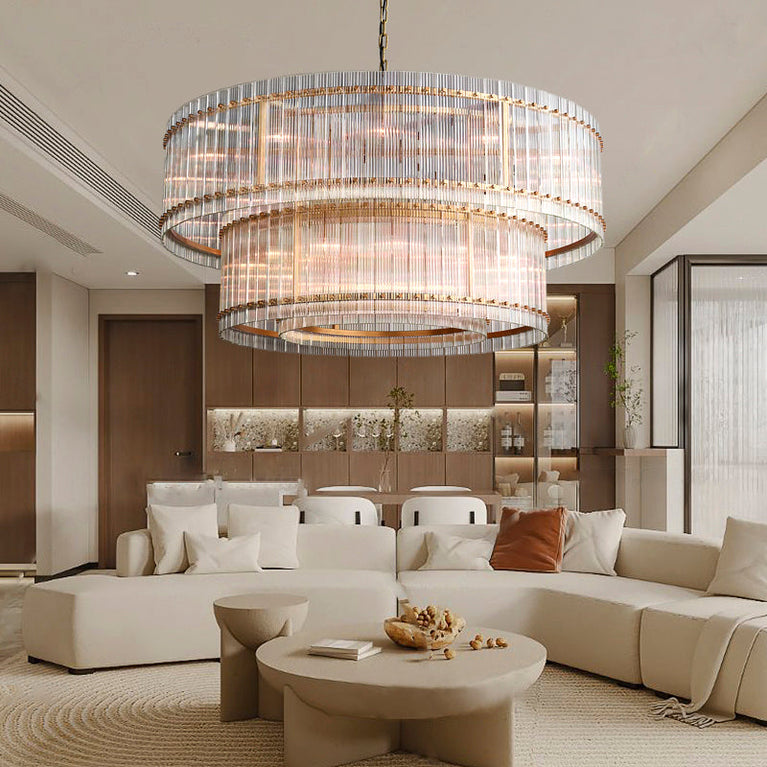 Marcus 2-Tier Round Chandelier 60"