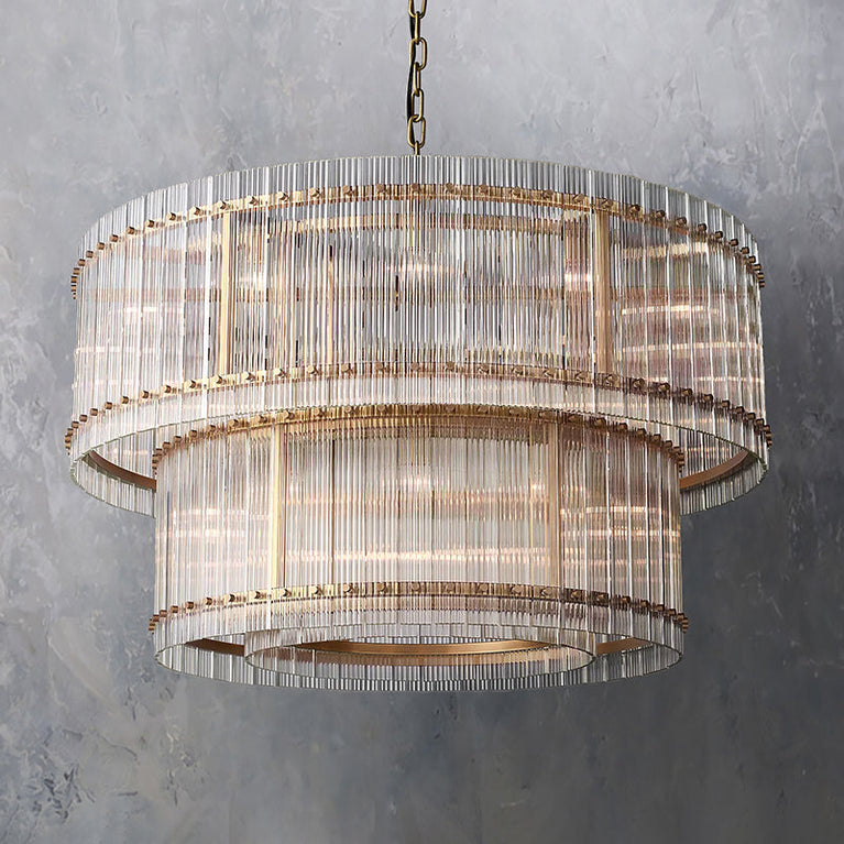 Marcus 2-Tier Round Chandelier 48"
