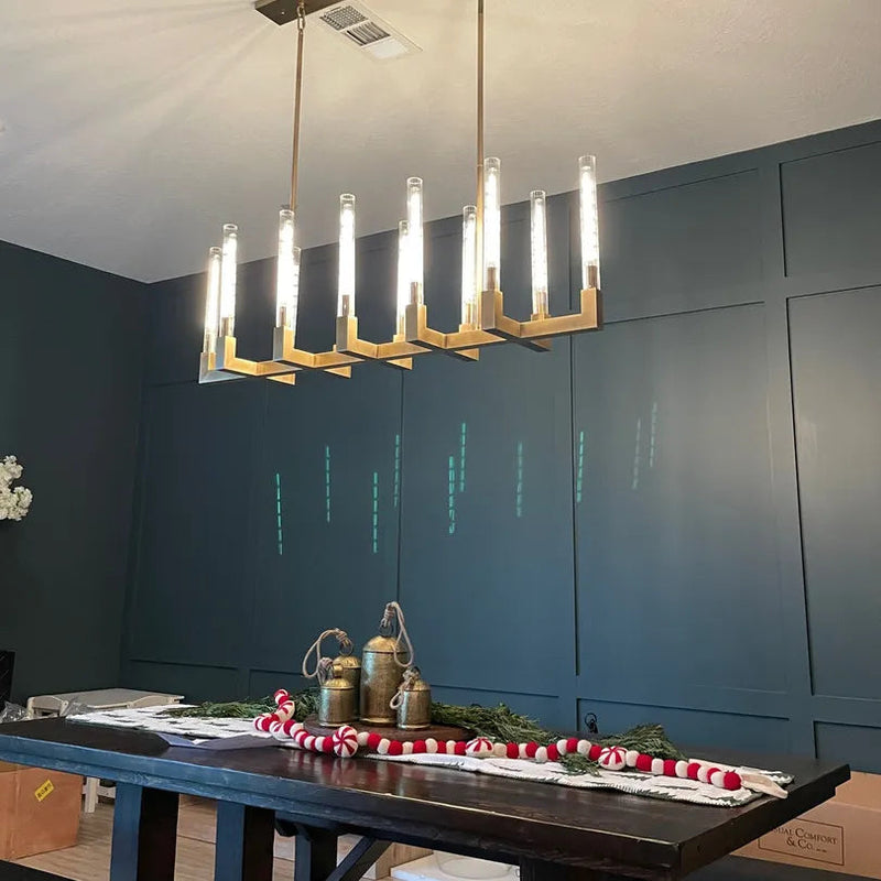 Cannele Linear Candlestick Linear Chandelier Light 67"