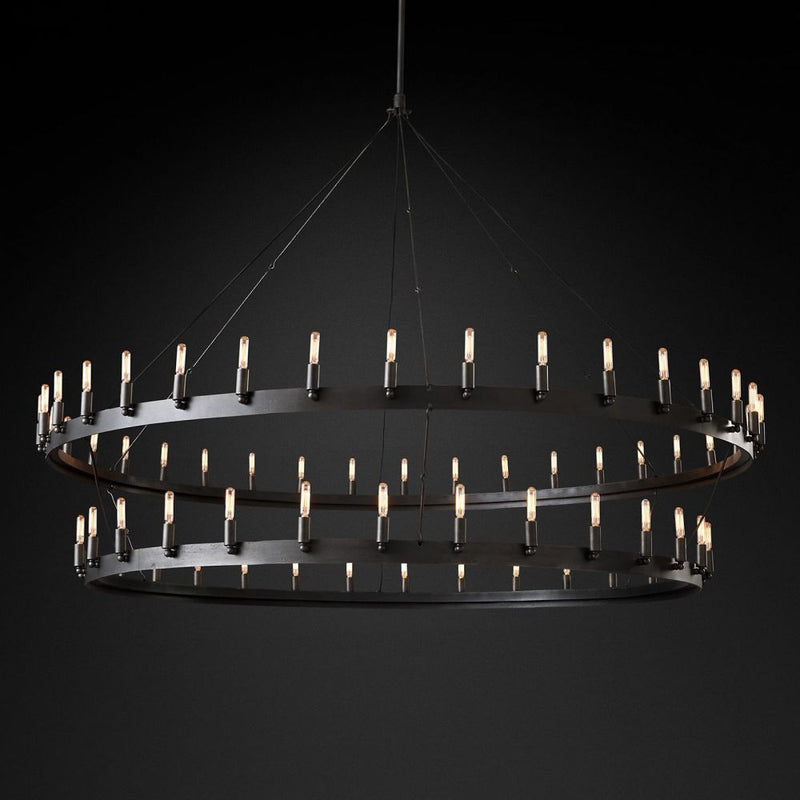 Camino Vintage Filament 2-Tier Round Chandelier