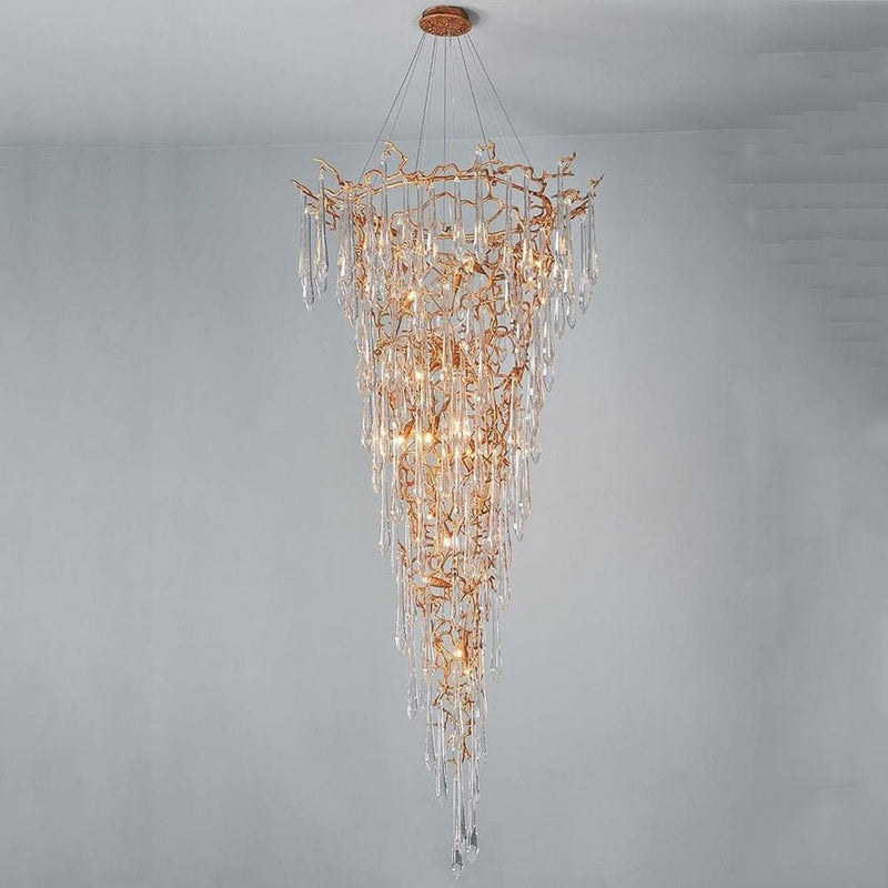 Lake Modern Crystal Round Branch Chandelier Light