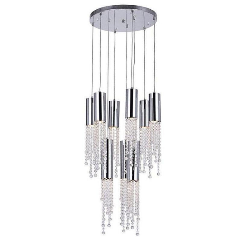 Kaler Cylinder Modern Crystal Pendant, Contemporary Pendant Light chandeliers for dining room,chandeliers for stairways,chandeliers for foyer,chandeliers for bedrooms,chandeliers for kitchen,chandeliers for living room Rbrights   