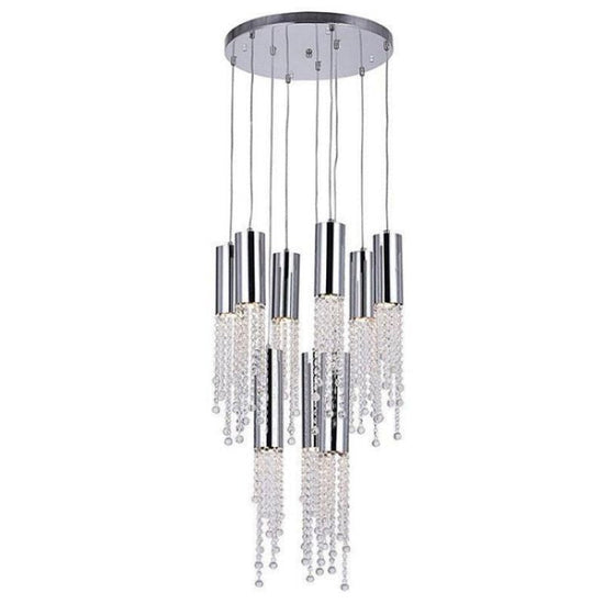 Kaler Cylinder Modern Crystal Pendant, Contemporary Pendant Light chandeliers for dining room,chandeliers for stairways,chandeliers for foyer,chandeliers for bedrooms,chandeliers for kitchen,chandeliers for living room Rbrights   