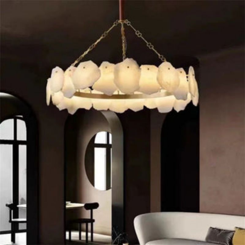 Nasile Alabaster Round Chandelier 吊灯 rbrights   