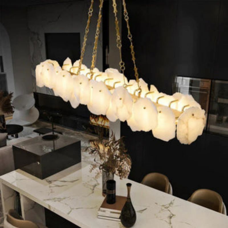 Nasile Linear Alabaster Chandelier 吊灯 rbrights   