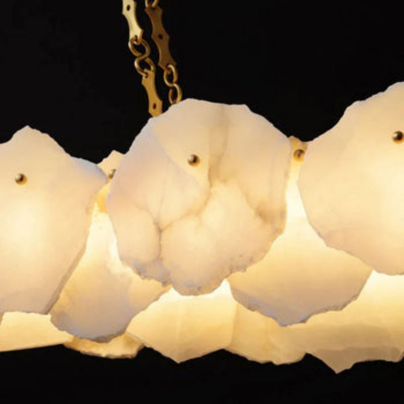 Nasile Linear Alabaster Chandelier 吊灯 rbrights   
