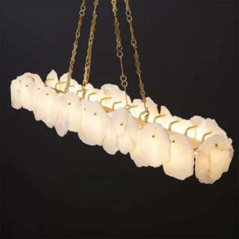 Nasile Linear Alabaster Chandelier 吊灯 rbrights   