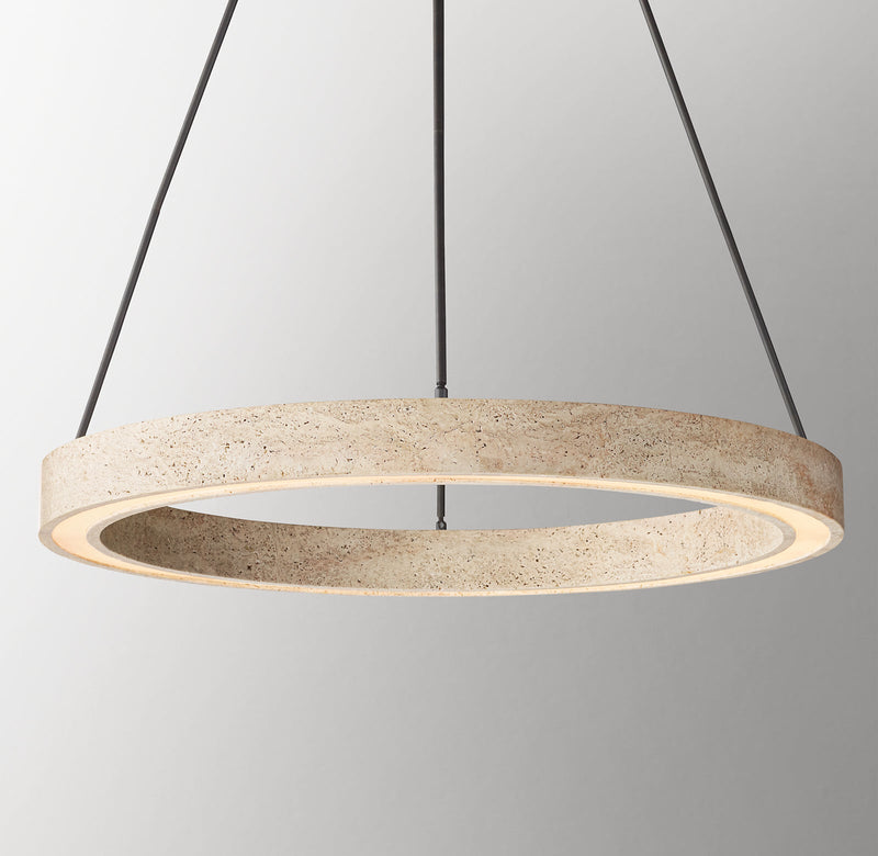 Travertine Chandelier, Modern Decorative Chandelier Light