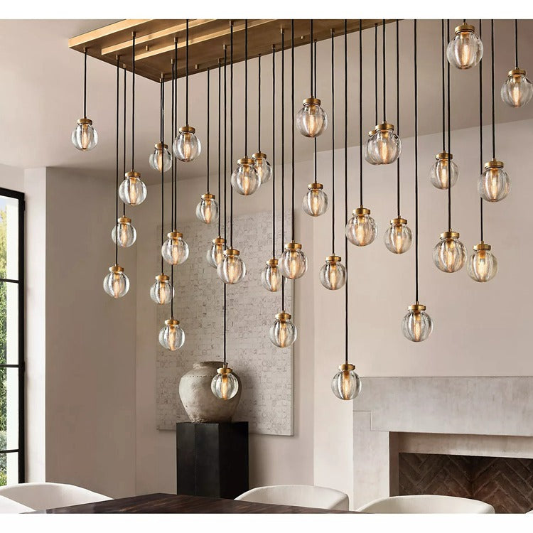 Perle Glass Linear Chandelier