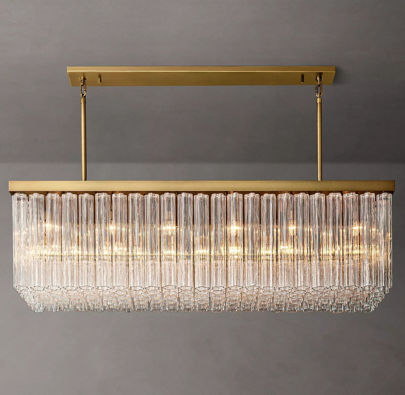 Caesar Glass Tube Linear Chandelier 72"