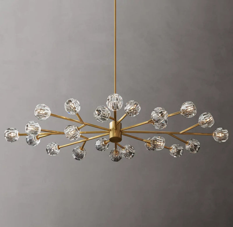 Boule De Crystal Ball Clear Glass Round Chandelier 72"