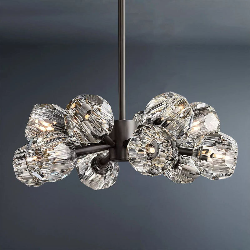 Boule De Crystal Ball Clear Glass Round Chandelier 24"