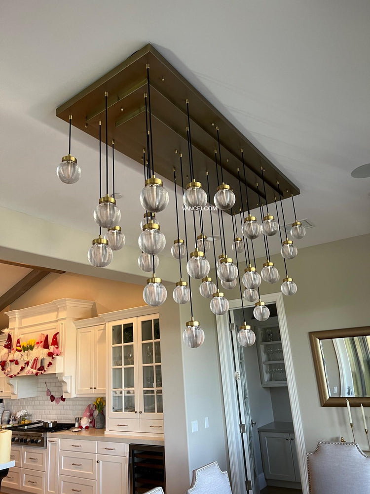 Perle Glass Linear Chandelier