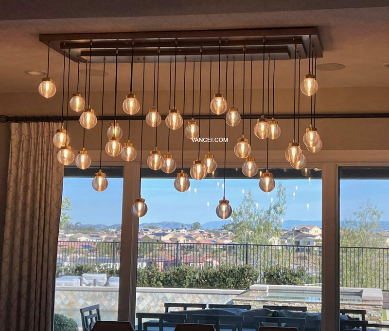 Perle Glass Linear Chandelier