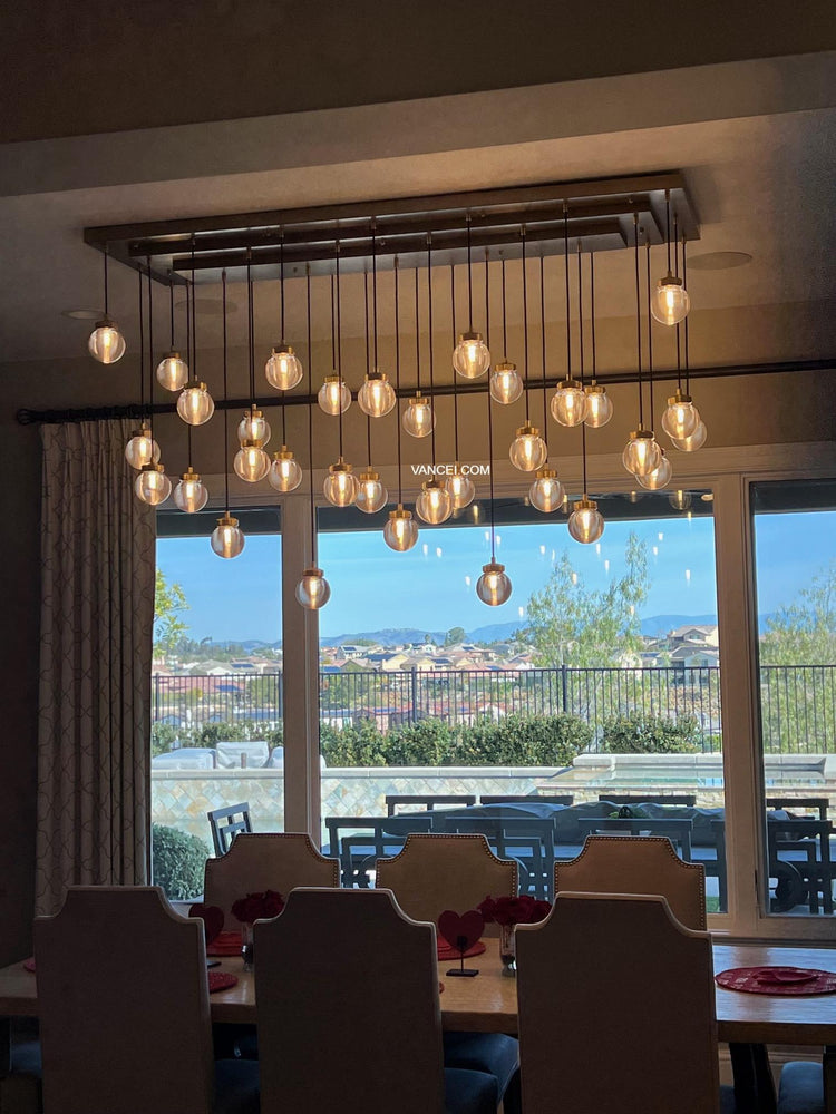 Perle Glass Linear Chandelier