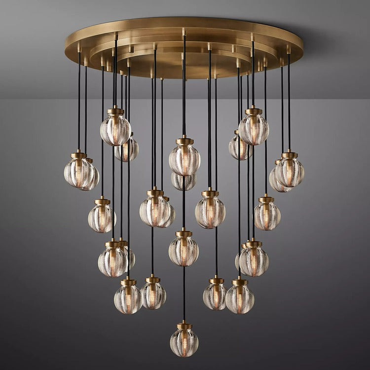 Perle Glass Round Chandelier