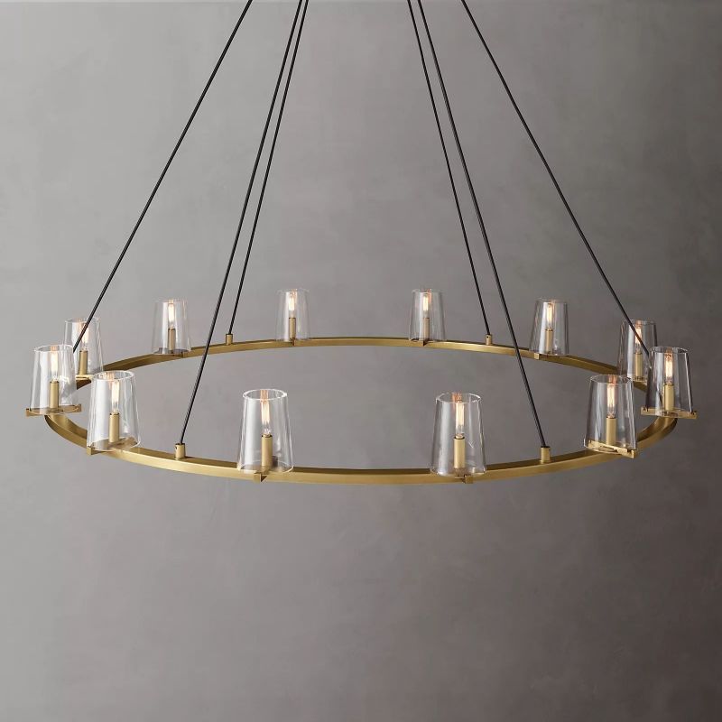 Cielle Round Chandelier Glass 60'' for Living Room