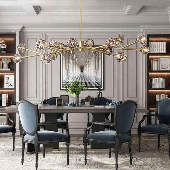 Bille De Crystal Ball  Oval Chandelier 72â€? 24-Lights