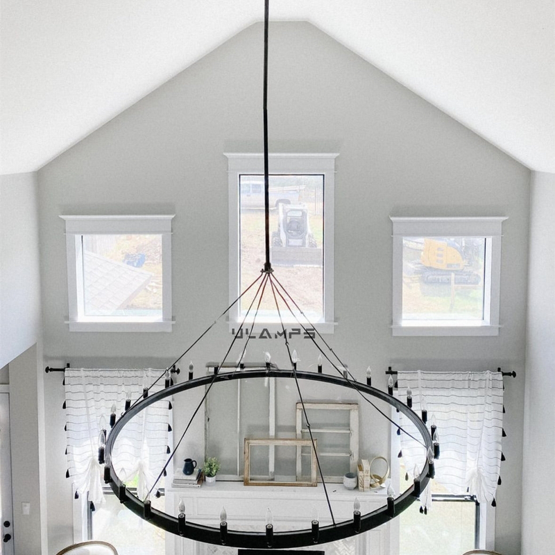 Vintage Filament Round chandelier 73" 36-Lights